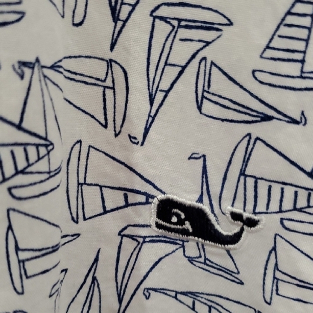 Vineyard Vines Slim Fit Whale Shirt Nautical Print Button-Down Shirt Xl - Picture 5 of 10